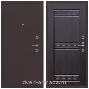 Входные двери МДФ для офиса, Дверь входная Армада Комфорт Антик медь / МДФ 10 мм ФЛ-242 Эковенге