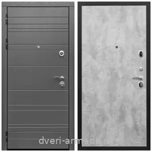 Черные входные двери, Металлическая дверь входная Армада Роял Вуд МДФ 10 мм графит / МДФ 6 мм ПЭ Цемент светлый