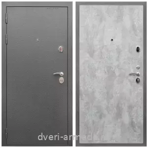 2 контура, Дверь входная Армада Оптима Антик серебро / МДФ 6 мм ПЭ Цемент светлый