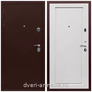 Одностворчатые входные двери, Дверь входная Армада Люкс Антик медь / МДФ 16 мм ФЛ-119 Ясень белый