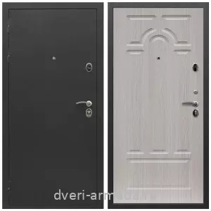 Черные входные двери, Металлическая входная металлическая дверь Армада Престиж Черный шелк / МДФ 6 мм ФЛ-58 Дуб белёный