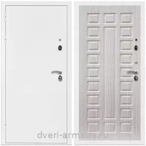 Входные двери с двумя петлями, Дверь входная Армада Оптима Белая шагрень / МДФ 16 мм ФЛ-183 Сандал белый