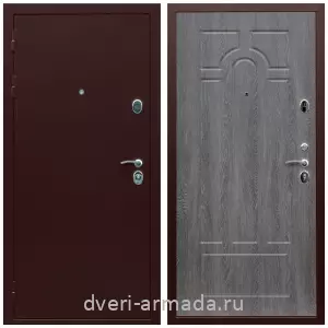 Входные двери с двумя петлями, Дверь входная железная Армада Люкс Антик медь / МДФ 6 мм ФЛ-58 Дуб Филадельфия графит на заказ в квартиру