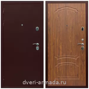 Антивандальные, Антивандальная металлическая  дверь входная утепленная Армада Люкс Антик медь / МДФ 6 мм ФЛ-140 Мореная береза