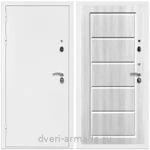 Входные двери лофт, Дверь входная Армада Оптима Белая шагрень / МДФ 6 мм ФЛ-39 Венге светлый
