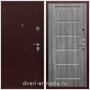 Одностворчатые входные двери, Дверь входная в квартиру Армада Люкс Антик медь / МДФ 16 мм ФЛ-39 Дуб Филадельфия графит эконом с замками для застройщика