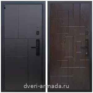 Толстые входные двери, Дверь входная Армада Бастион МДФ 16 мм Kaadas S500 / МДФ 16 мм ФЛ-57 Дуб шоколад