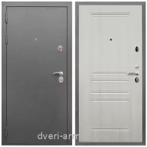 Входные двери МДФ для офиса, Дверь входная Армада Оптима Антик серебро / МДФ 6 мм ФЛ-243 Лиственница беж