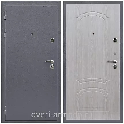 Дверь входная Армада Престиж Strong антик серебро / ФЛ-140 Дуб белёный
