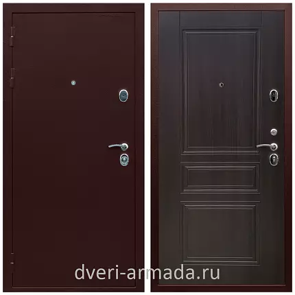 Дверь входная Армада Люкс Антик медь / МДФ 6 мм ФЛ-243 Эковенге наружная с утеплением в частный дом